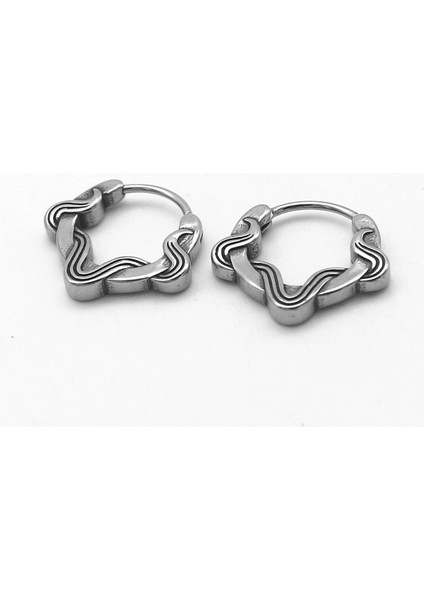 Halka Parlatma Vintage Geçirmeli Erkek Çelik Küpe fiyatları