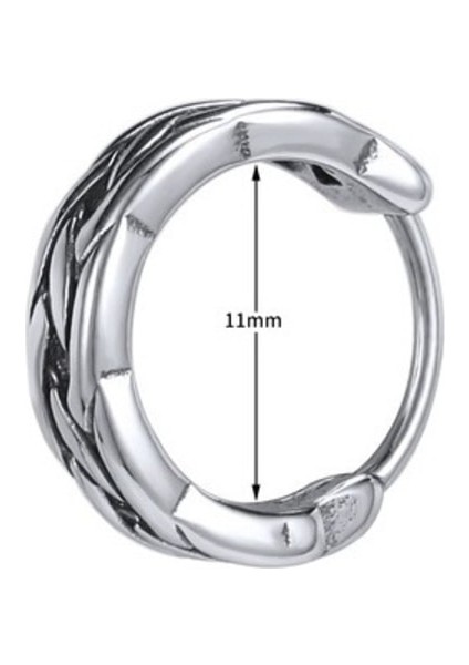 Örgü Dizayn Halka Modern 316L Çelik Geçirmeli Erkek Küpe modelleri