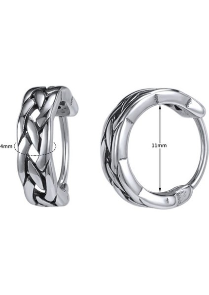 Örgü Dizayn Halka Modern 316L Çelik Geçirmeli Erkek Küpe modelleri