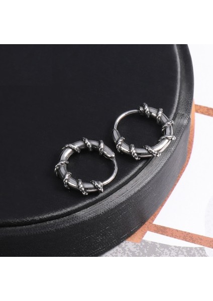 Denizci Halatlı Halka Dizayn Geçirmeli Erkek 316L Çelik Küpe fiyatları