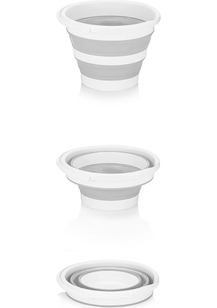 Kapaklı Keçe Çamaşır Sepeti Katlanır Saklama Selesi 3'lü Set Gri 25X40X60CM-25LT Çamaşır Selesi-Kova fırsatları