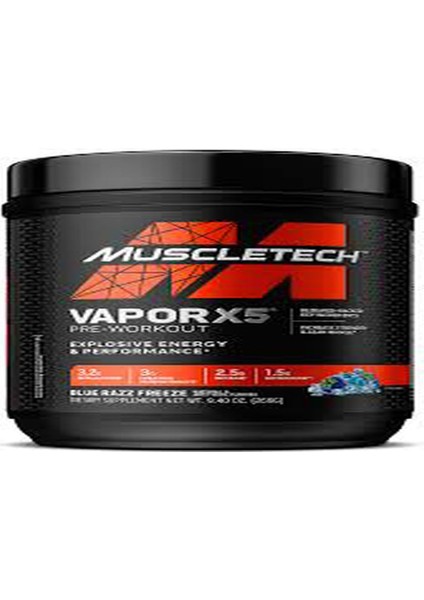 Vaporx5, Preworkout, Blue Razz Freeze, 9.4 Oz 266 gr