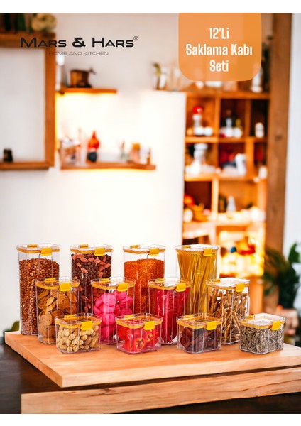 12'li Saklama Kabı Seti-Sızdırmaz-Çift Kilit Klipsli-vakum Kapaklı Erzak Saklama Kabı fırsatları