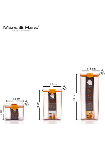 12'li Saklama Kabı Seti-Sızdırmaz-Çift Kilit Klipsli-vakum Kapaklı Erzak Saklama Kabı