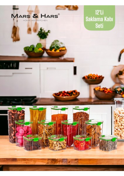 12'li Saklama Kabı Seti-Sızdırmaz-Çift Kilit Klipsli-vakum Kapaklı Erzak Saklama Kabı fiyatları