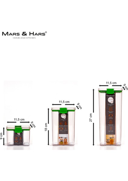 12'li Saklama Kabı Seti-Sızdırmaz-Çift Kilit Klipsli-vakum Kapaklı Erzak Saklama Kabı