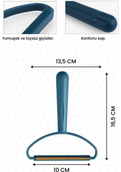 Aren Çift Taraflı Elbise Tiftik ve Tüy Toparlayıcı Kazak Halı Plastik Kumaş Tüy Alma Yeşil