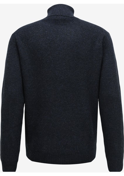 Balıkçı Yaka Slim Fit Mavi Erkek Kazak MI2565SS fiyatları