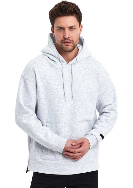 Kapüşonlu Oversize Kanguru Cep Şardonlu 3 Iplik Erkek Sweatshirt modelleri