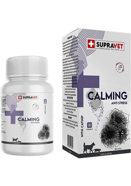 Calming Vitamin D + Catnip Kedi ve Köpek Sakinleştirici Tablet 75 Adet