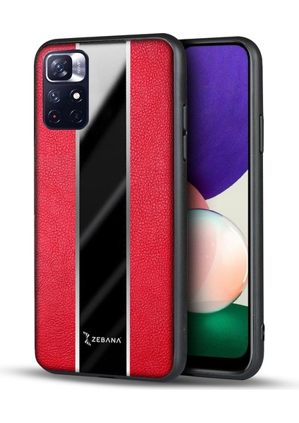 Xiaomi Redmi Note 12 Pro 4g Uyumlu Kılıf Zebana Premium Deri Kılıf Kırmızı