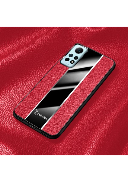Xiaomi Redmi Note 12 Pro 4g Uyumlu Kılıf Zebana Premium Deri Kılıf Kırmızı fiyatları