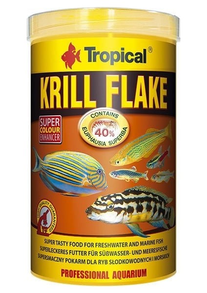 Krill Flakes Tropikal Balıklar Için Krill Içerikli Pul Balık Yemi 100 ml 20 gr