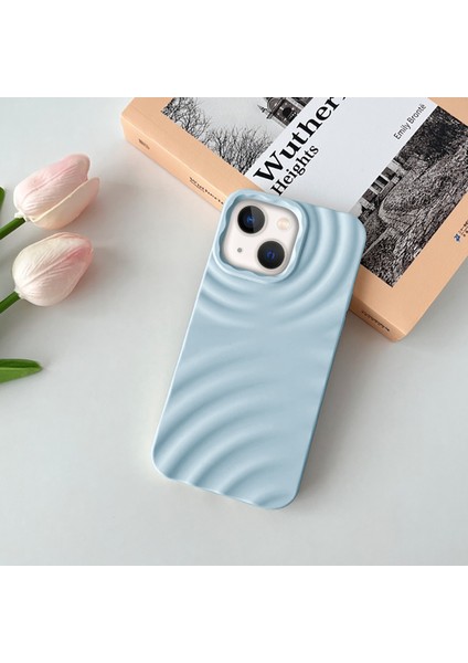 Apple iPhone 15 Plus Uyumlu Kılıf Zebana 3D Water Silikon Kılıf Açık Mavi