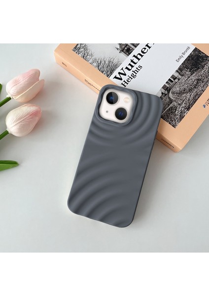 Apple iPhone 15 Plus Uyumlu Kılıf Zebana 3D Water Silikon Kılıf Gri