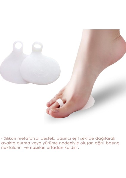 MG05 - Silikon Metatars Desteği | Yumuşak, Darbe Emici, Ayak Ön Bölgesi için Koruyucu Ped