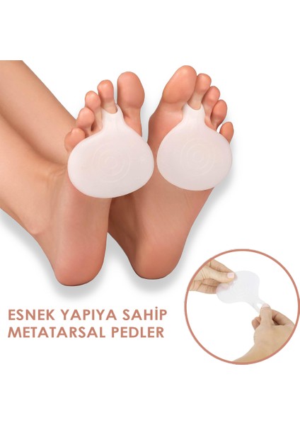 MG05 - Silikon Metatars Desteği | Yumuşak, Darbe Emici, Ayak Ön Bölgesi için Koruyucu Ped