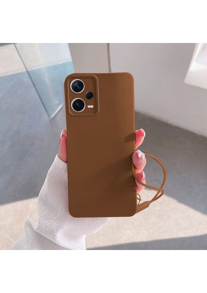 Xiaomi Redmi Note 12 Pro 5g Uyumlu Kılıf Zebana Love Yumuşak Silikon Kılıf Kahverengi