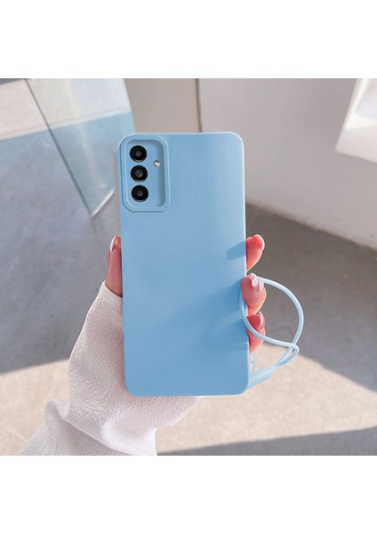Samsung Galaxy A25 5g Uyumlu Kılıf Zebana Love Yumuşak Silikon Kılıf Açık Mavi