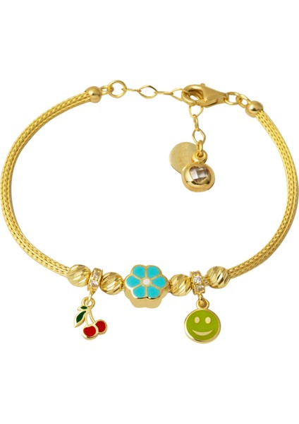Papatya Altın Pandora Çocuk Bilekliği