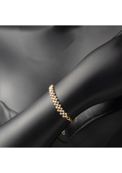 14 Ayar Balıksırtı Zincirli Renkli Dorika Altın Bileklik fırsatları