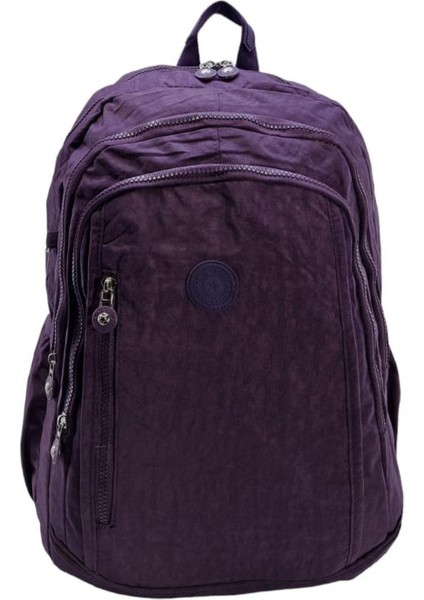 Klinkır Bayan Sırt Çantası Büyük Boy Yağmur Geçirmez Hafif Kumaş Çok Cepli Kadın Okul Sırt Çantası 45 cm