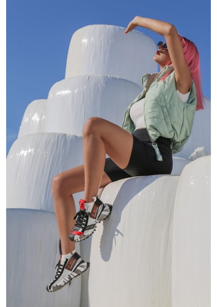 Jessi Mikro Streç Materyal Eva Taban Beyaz Sneakers G018 fiyatları