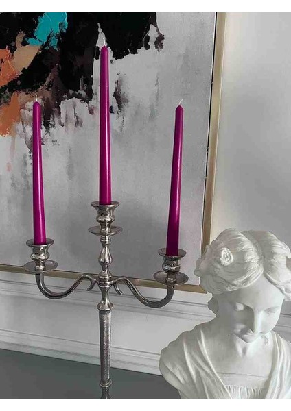 Iv Candles Homedecor 6'Lı Fuşya Pembesi Şamdan Mumu modelleri