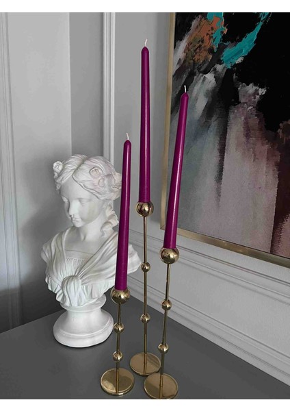 Iv Candles Homedecor 6'Lı Fuşya Pembesi Şamdan Mumu fırsatları