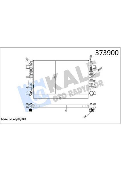 Radyatör Sprinter 06 Crafter 06 2.5tdi Ac Klimasiz Mek Al/pl/brz 680X412X32 102008