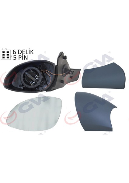 Diş Dikiz Aynasi Sol Vectra B 96 Elektrikli Isitmali Konveks 5 Fiş VM-166EHL 1428717 102008