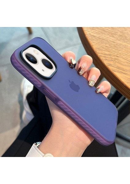 Apple iPhone 15 Plus Uyumlu Kılıf Zebana Airbag Fundas Silikon Kılıf Derin Mor
