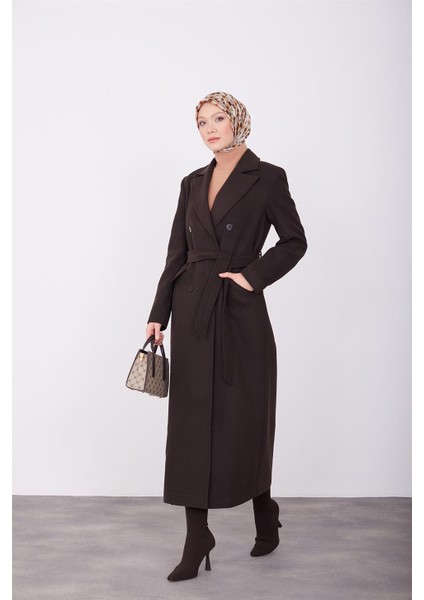 Vatkalı Blazer Manto 23K8604 Kahverengi modelleri
