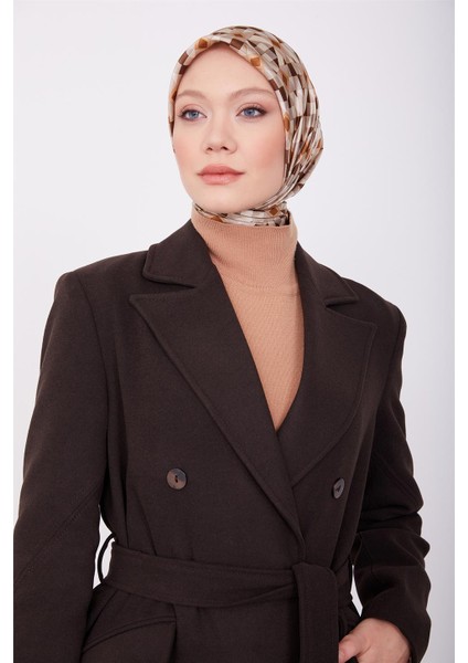 Vatkalı Blazer Manto 23K8604 Kahverengi fırsatları