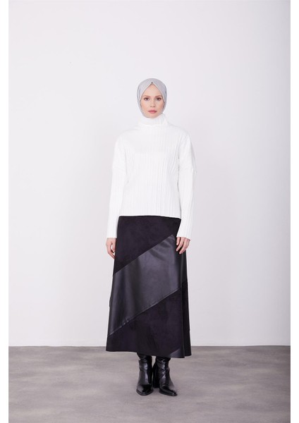 Pliseli Örme Bluz 23K3216 Ekru
