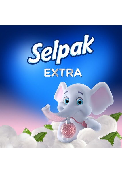 Selpak® Extra Pamuk Katkılı ve Pudra Kokulu 40'lı Tuvalet Kağıdı