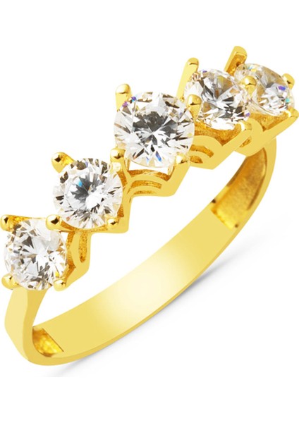 14 Ayar Asansör Model Altın Beştaş Yüzük