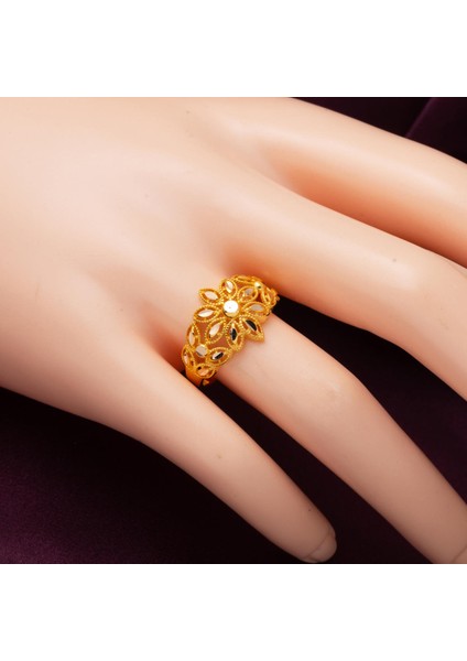 14 Ayar Papatya Sade Altın Yüzük fiyatları