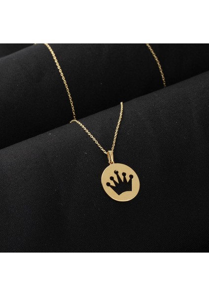 Kral Tacı Plaka Altın Kolye fırsatları