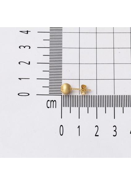 Mat 14 Ayar Sarı Altın Top Küpe 6 Mm. indirimleri