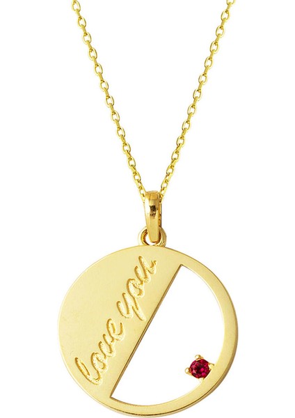 Seni Seviyorum Yazılı Altın Kolye