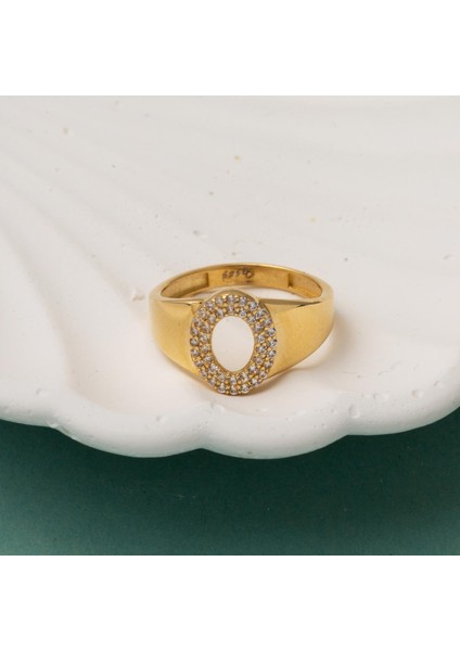 Sarı Altın O Harfi 14 Ayar Kadın Yüzük indirimleri