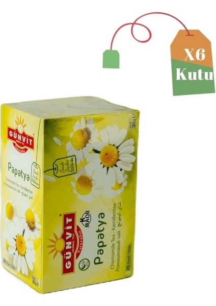 Papatya Çayı Bardak Süzen Poşet 20'li Kutu x 6