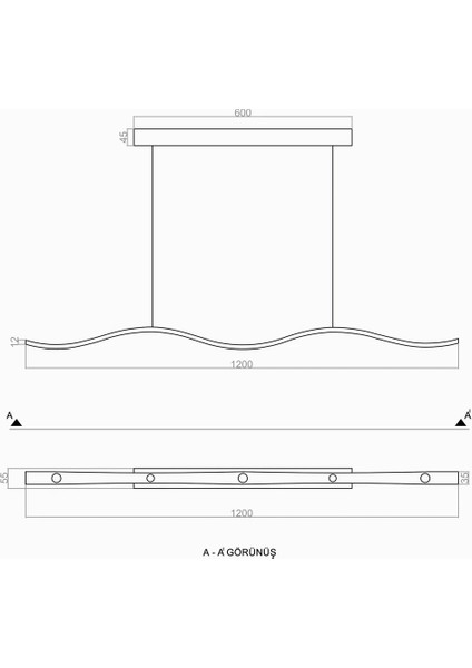 Koi Sarkıt LED Avize 120 cm