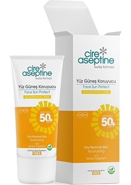 Cire Aseptine 50 Spf 50 ml Yüz Güneş Koruyucu Kuru-Normal Ciltler
