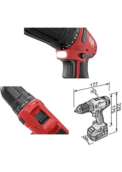 Akülü Vidalama 10.8 V 2.5 Ah (DD2G 10.8 Ld)