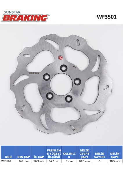 Dalgalı Arka Fren Diski / Harley D. / Xr 1200 / x / 1200CC / Arka / 2008-2009-2010-2011-2012