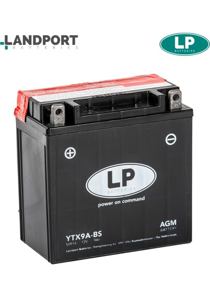 Agm Akü (YTX9A-BS) / Vespa / Vespa Px / 150CC / 9 A / L:135 / W:75 / H:139 Cca: 140 / 2005-2006-2007-2008-2009-2010-2011-2012