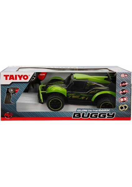 Taiyo 1:18 Buggy Karanlıkta Parlayan Uzaktan Kumandalı Araba Yeşil