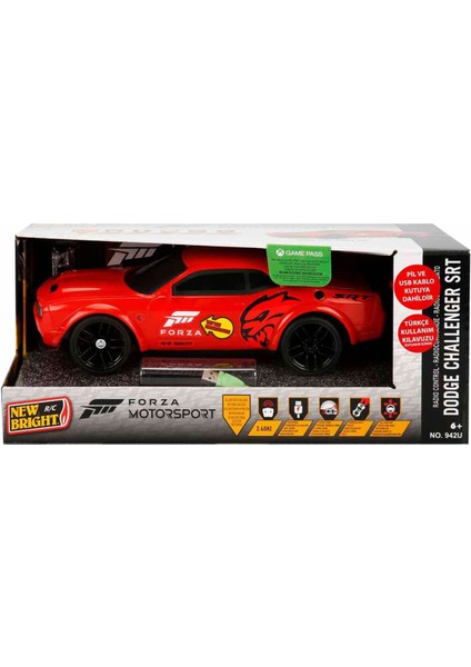 New Brıght 1:16 Forza Motorsport Sesli ve Işıklı Uzaktan Kumandalı USB Sarjlı Araba Kırmızı